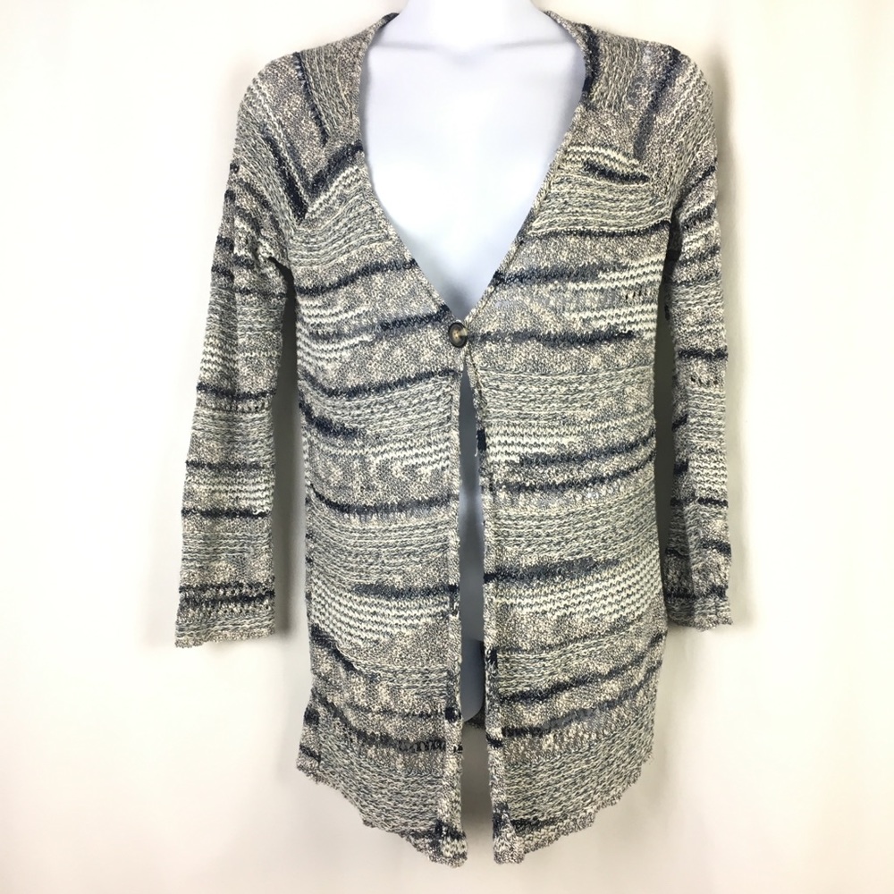 Lucky Brand Womens Cardigan Large Button